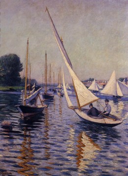 Gustave Caillebotte Painting - Regatta at Argenteuil seascape Gustave Caillebotte